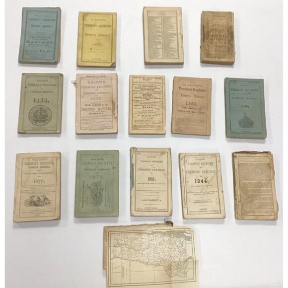 Lot 1800's Walton's Vermont Register/Business Directory/Almanac Year Books 📖 - Picture 2 of 4